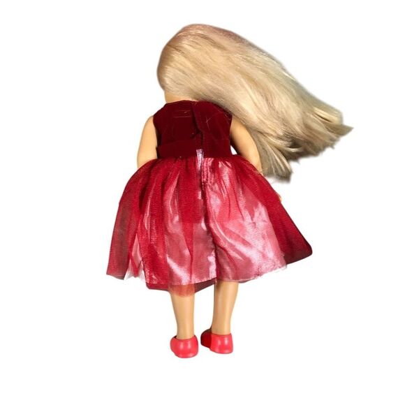 Our Generation Red Velvet Holiday Dress & Shoes for 18" Dolls - Picture 2 of 2